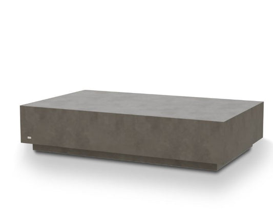 Studio view of the Blinde Design Bloc L6 concrete coffee table in the colour natural