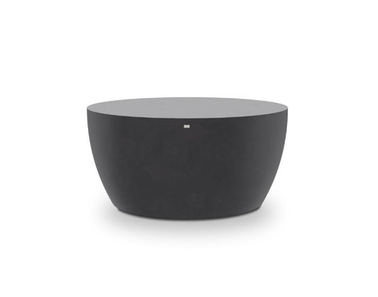 View of the Blinde Design Circ M2 concrete coffee table in the colour graphite