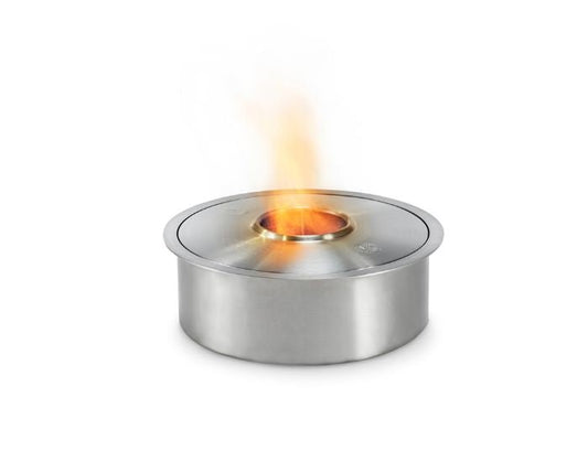 Studio view of the EcoSmart Fire AB3 bioethanol burner in the colour stainless steel