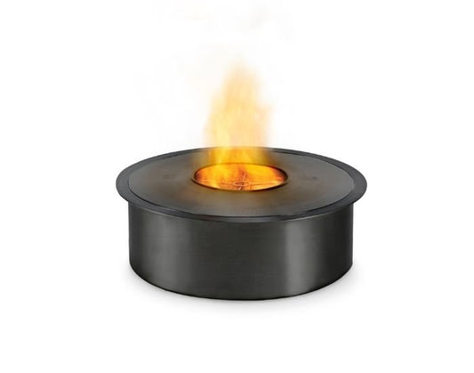 Studio view of the EcoSmart Fire AB8 Bioethanol Burner in the colour black