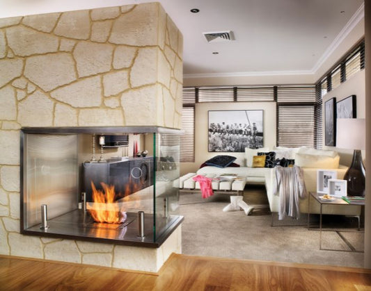 View of the EcoSmart Fire BK5 Bioethanol Burner next to a bedroom