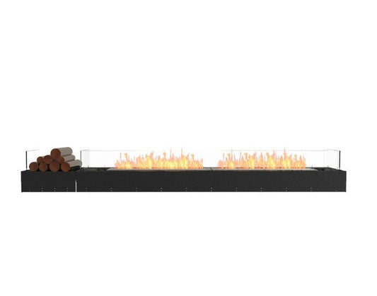 Studio front view of the EcoSmart Fire Flex 104BN.BX1 Bench Fireplace Insert with flaps