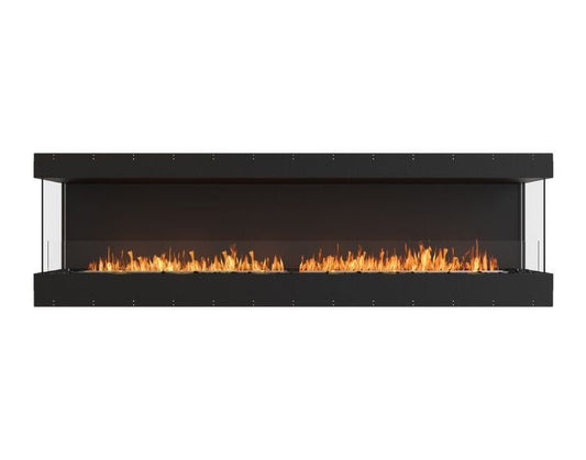 Studio front view of the EcoSmart Fire Flex 104BY Bay Fireplace Insert with flaps