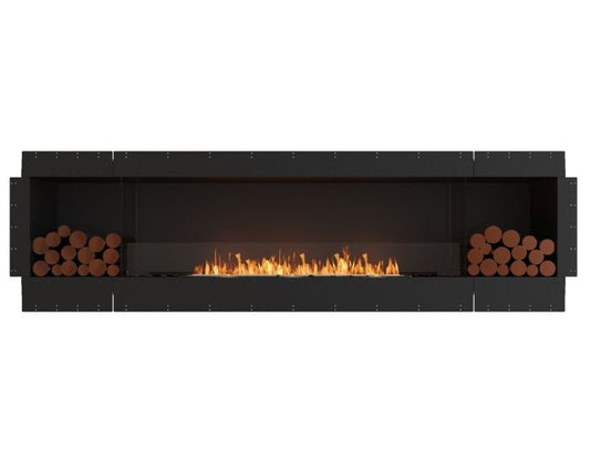 Studio front view of the EcoSmart Fire Flex 104SS.BX2 Single Sided Fireplace Insert with falps