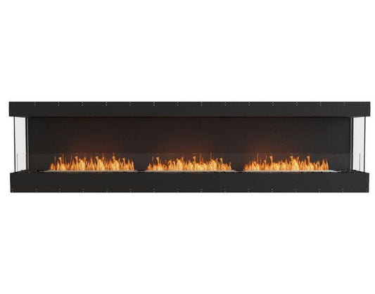 Studio front view of the EcoSmart Fire Flex 122BY Bay Fireplace Insert with flaps