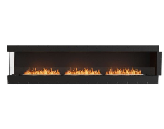 Studio front view of the EcoSmart Fire Flex 122LC Left Corner Fireplace Insert with flaps
