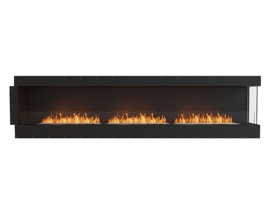Studio front view of the EcoSmart Fire Flex 122RC Right Corner Fireplace Insert with flaps