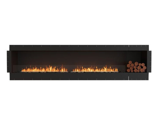 Studio front view of the EcoSmart Fire Flex 122SS.BXR Single Sided Fireplace Insert with flaps