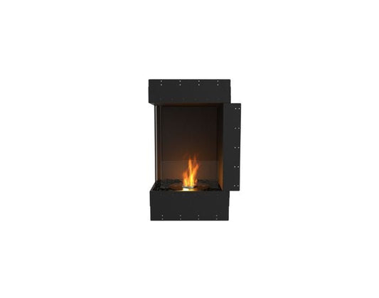 Studio front view of the EcoSmart Fire Flex 18LC Left Corner Fireplace Insert with flaps