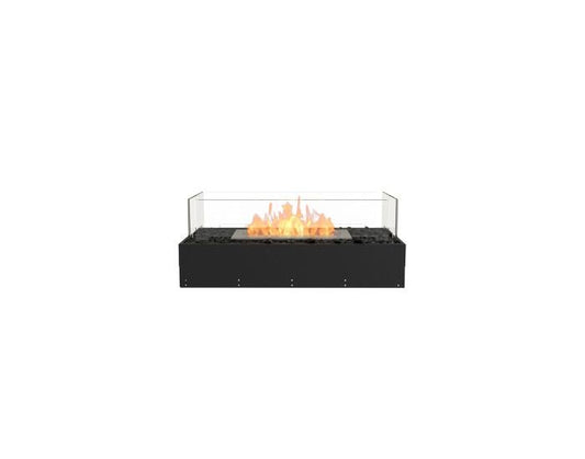 Studio front view of the EcoSmart Fire Flex 32BN Bench Fireplace Insert with flaps