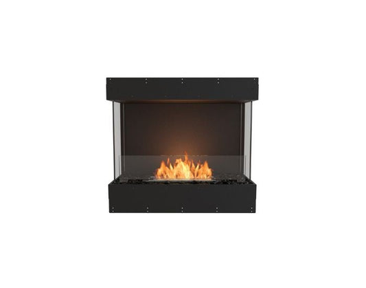 Studio front view of the EcoSmart Fire Flex 32BY Bay Fireplace Insert with flaps