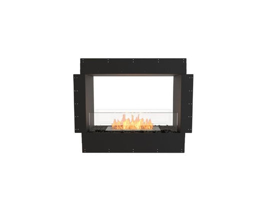Studio front view of the EcoSmart Fire Flex 32DB Double Sided Fireplace Insert with flaps