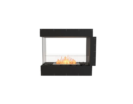 Studio front view of the EcoSmart Fire Flex 32PN Peninsula Fireplace Insert with flaps