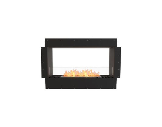 Studio front view of the EcoSmart Fire Flex 42DB Double Sided Fireplace Insert with flaps