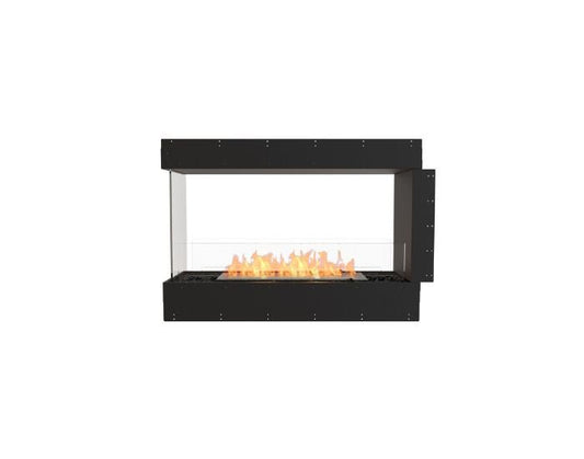 Studio front view of the EcoSmart Fire Flex 42PN Peninsula Fireplace Insert with flaps
