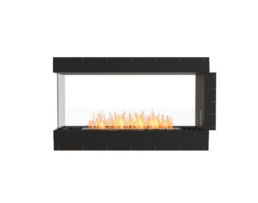 Studio front view of the EcoSmart Fire Flex 50PN Peninsula Fireplace Insert with flaps