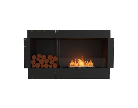Studio front view of the EcoSmart Fire Flex 50SS.BXL Single Sided Fireplace Insert with flaps