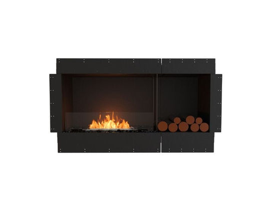 Studio front view of the EcoSmart Fire Flex 50SS.BXR Single Sided Fireplace Insert with flaps