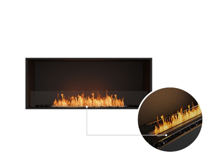 Studio front view of the EcoSmart Fire Flex 50SS Single Sided Fireplace Insert zoomed in