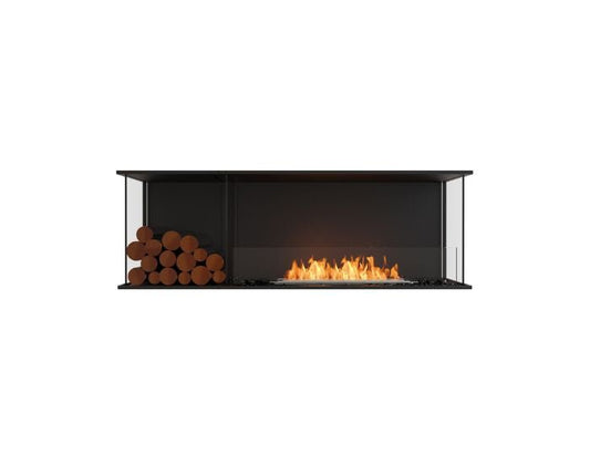 Studio front view of the EcoSmart Fire Flex 60BY.BXL Bay Fireplace Insert