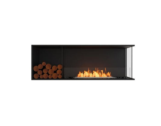 Studio front view of the EcoSmart Fire Flex 60RC.BXL Right Corner Fireplace Insert