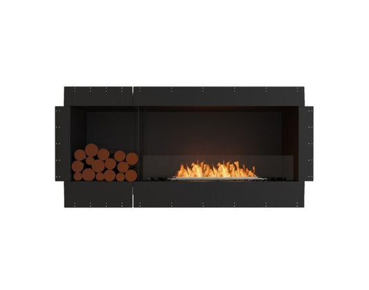 Studio front view of the EcoSmart Fire Flex 60SS.BXL Single Sided Fireplace Insert with flaps