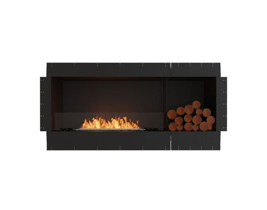 Studio front view of the EcoSmart Fire Flex 60SS.BXR Single Sided Fireplace Insert with flaps