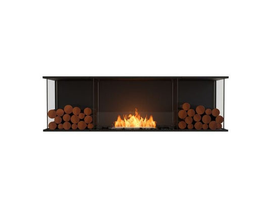 Studio front view of the EcoSmart Fire Flex 68BY.BX2 Bay Fireplace Insert