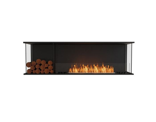 Studio front view of the EcoSmart Fire Flex 68BY.BXL Bay Fireplace Insert