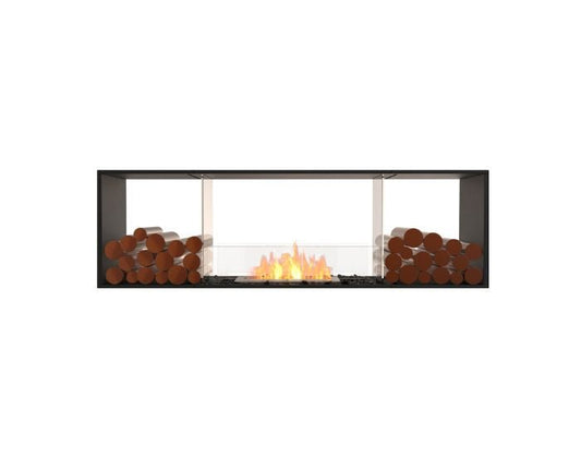 Studio front view of the EcoSmart Fire Flex 68DB.BX2 Double Sided Fireplace Insert