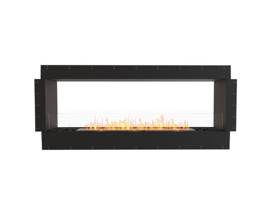 Studio front view of the EcoSmart Fire Flex 68DB Double Sided Fireplace Insert with flaps
