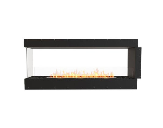 Studio front view of the EcoSmart Fire Flex 68PN Peninsula Fireplace Insert with flaps