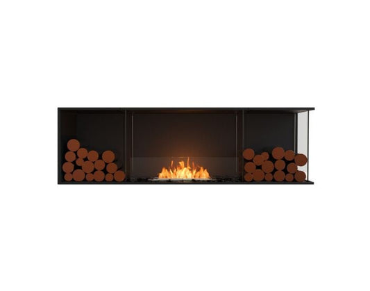 Studio front view of the EcoSmart Fire Flex 68RC.BX2 Right Corner Fireplace Insert