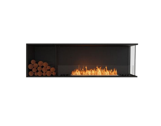 Studio front view of the EcoSmart Fire Flex 68RC.BXL Right Corner Fireplace Insert