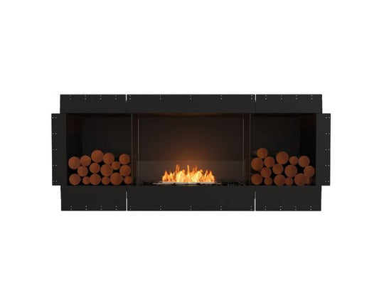 Studio front view of the EcoSmart Fire Flex 68SS.BX2 Single Sided Fireplace Insert with flaps