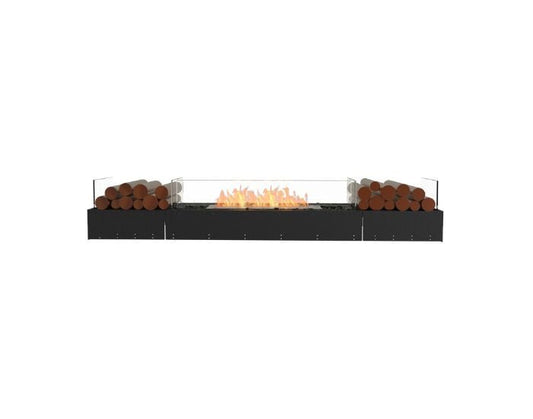 Studio front view of the EcoSmart Fire Flex 78BN.BX2 Bench Fireplace Insert with flaps