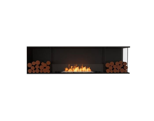 Studio front view of the EcoSmart Fire Flex 78RC.BX2 Right Corner Fireplace Insert