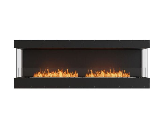 Studio front view of the EcoSmart Fire Flex 86BY Bay Fireplace Insert with flaps