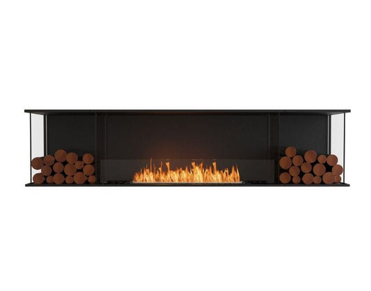 Studio front view of the EcoSmart Fire Flex 86BY.BX2 Bay Fireplace Insert