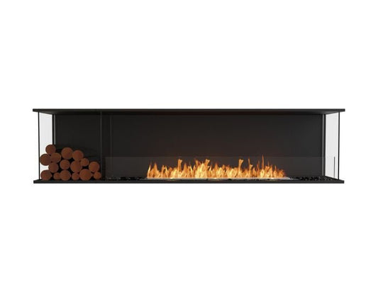 Studio front view of the EcoSmart Fire Flex 86BY.BXL Bay Fireplace Insert
