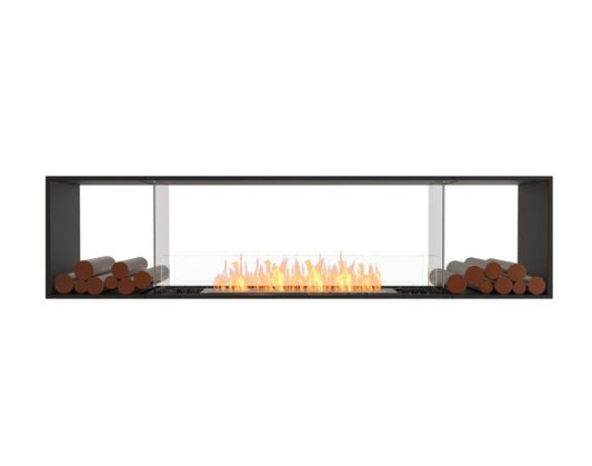 Studio front view of the EcoSmart Fire Flex 86DB.BX2 Double Sided Fireplace Insert