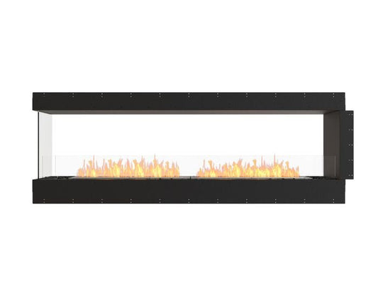 Studio front view of the EcoSmart Fire Flex 86PN Peninsula Fireplace Insert with flaps