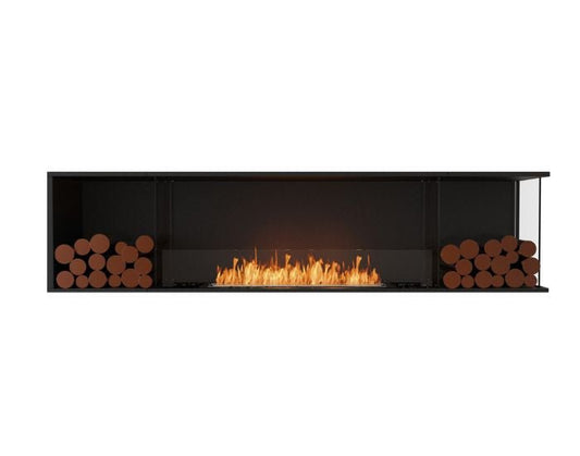Studio front view of the EcoSmart Fire Flex 86RC.BX2 Right Corner Fireplace Insert
