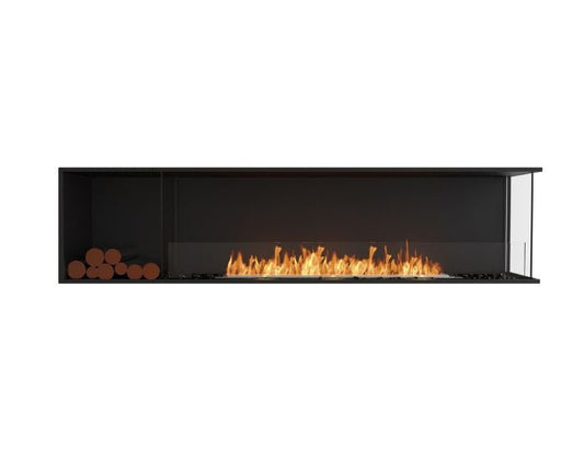 Studio front view of the EcoSmart Fire Flex 86RC.BXL Right Corner Fireplace Insert