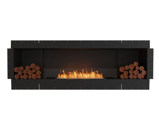 Studio front view of the EcoSmart Fire Flex 86SS.BX2 Single Sided Fireplace Insert with flaps