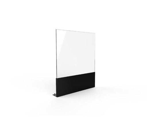 Studio view of the EcoSmart Fire ghost Fire Screen in the colour black