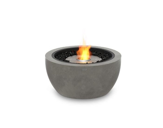 Studio view of the EcoSmart Fire Pod 30 Fire Pit Bowl in the colour natural with a stainless steel burner