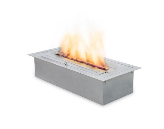 Studio view of the EcoSmart Fire XL500 Bioethanol Burner in the colour stainless steel