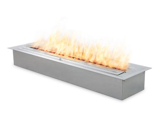 Studio view of the EcoSmart Fire XL900 Bioethanol Burner in the colour stainless steel