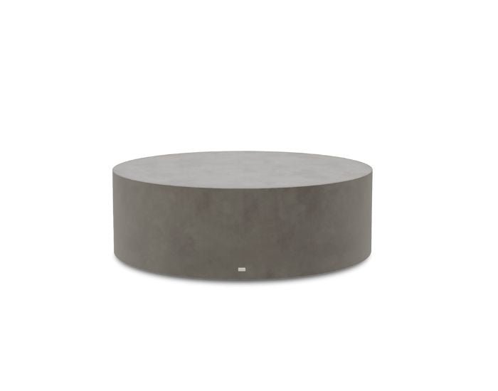 View of the Blinde Design Circ L1 concrete coffee table in the colour natural